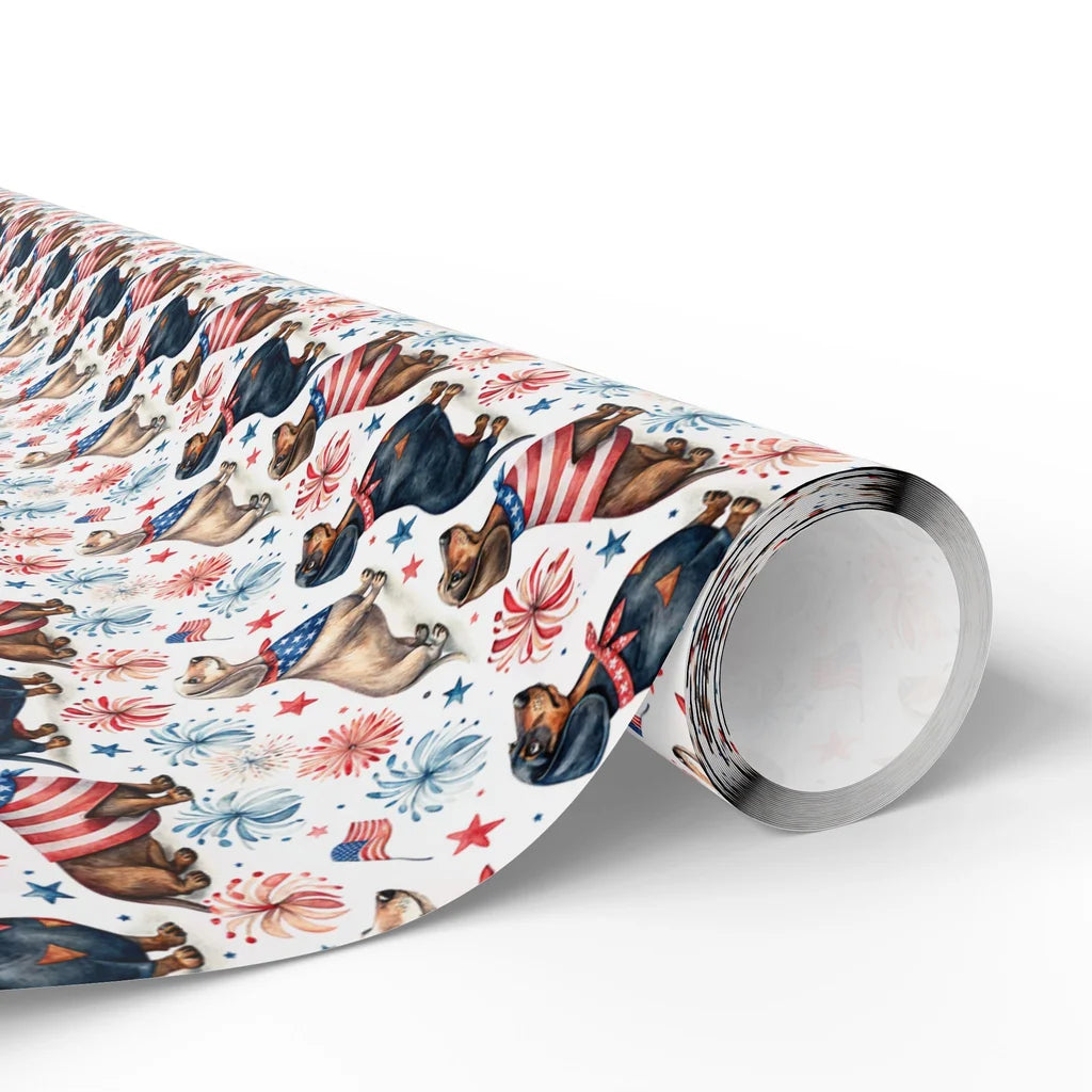 Americana Dachshund Wrapping Paper — paper roll