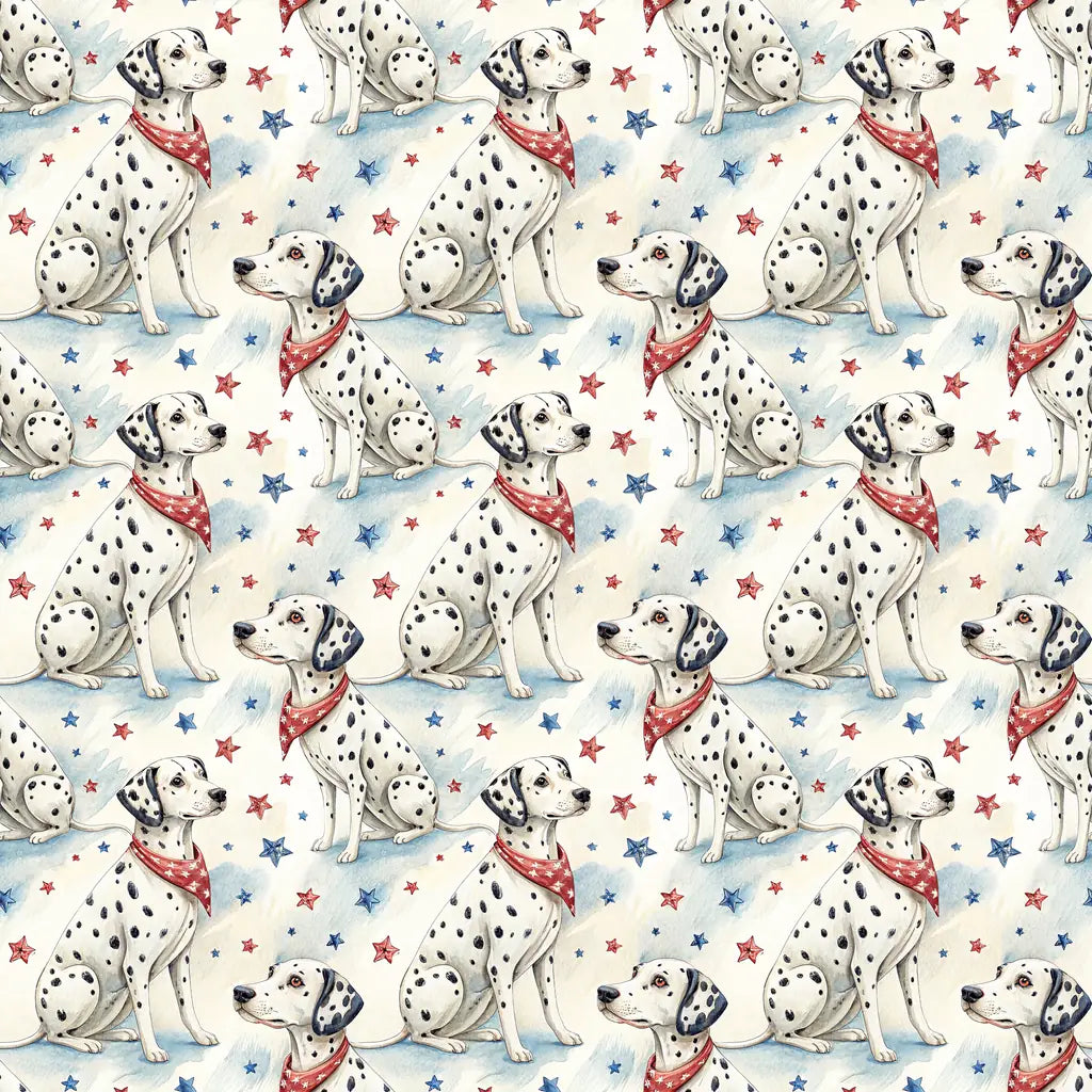 Americana Dalmatian Wrapping Paper — repeating pattern tile