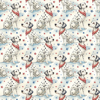 Americana Dalmatian Wrapping Paper — repeating pattern tile