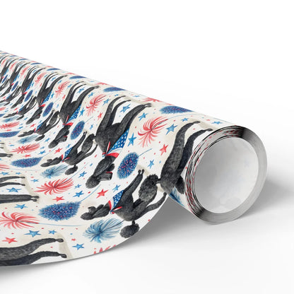 Americana Poodle Wrapping Paper — paper roll