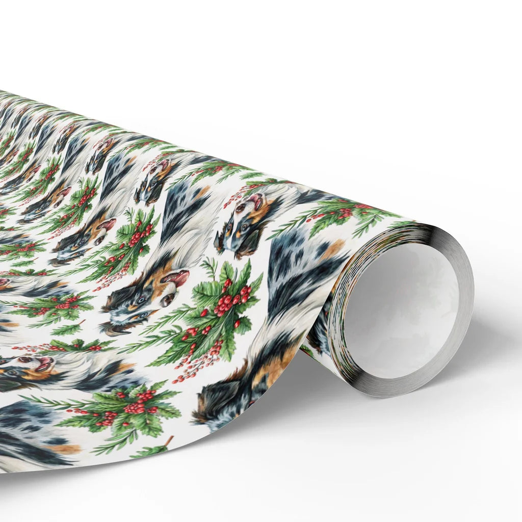 Australian Shepherd Christmas Wrapping Paper — paper roll