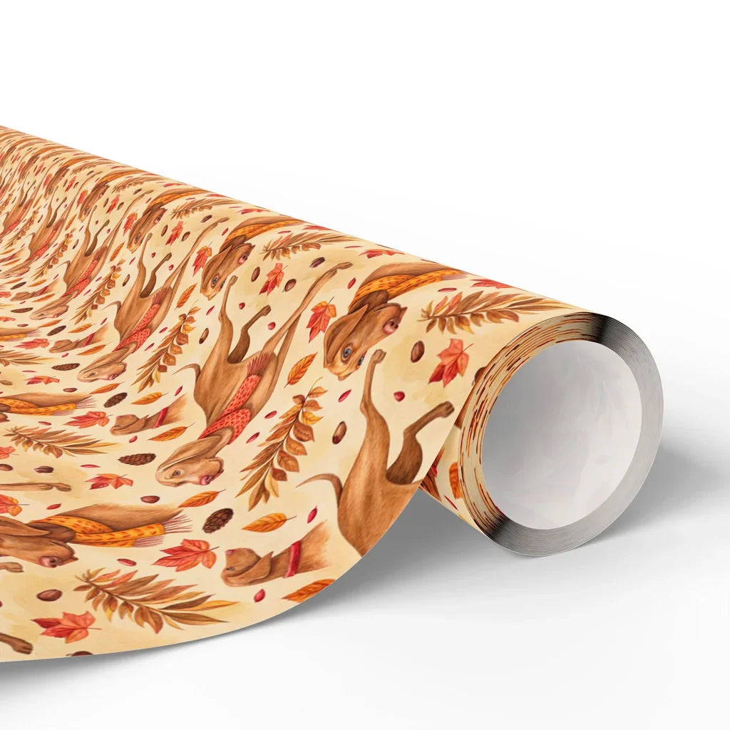Autumn Vizsla Wrapping Paper — paper roll