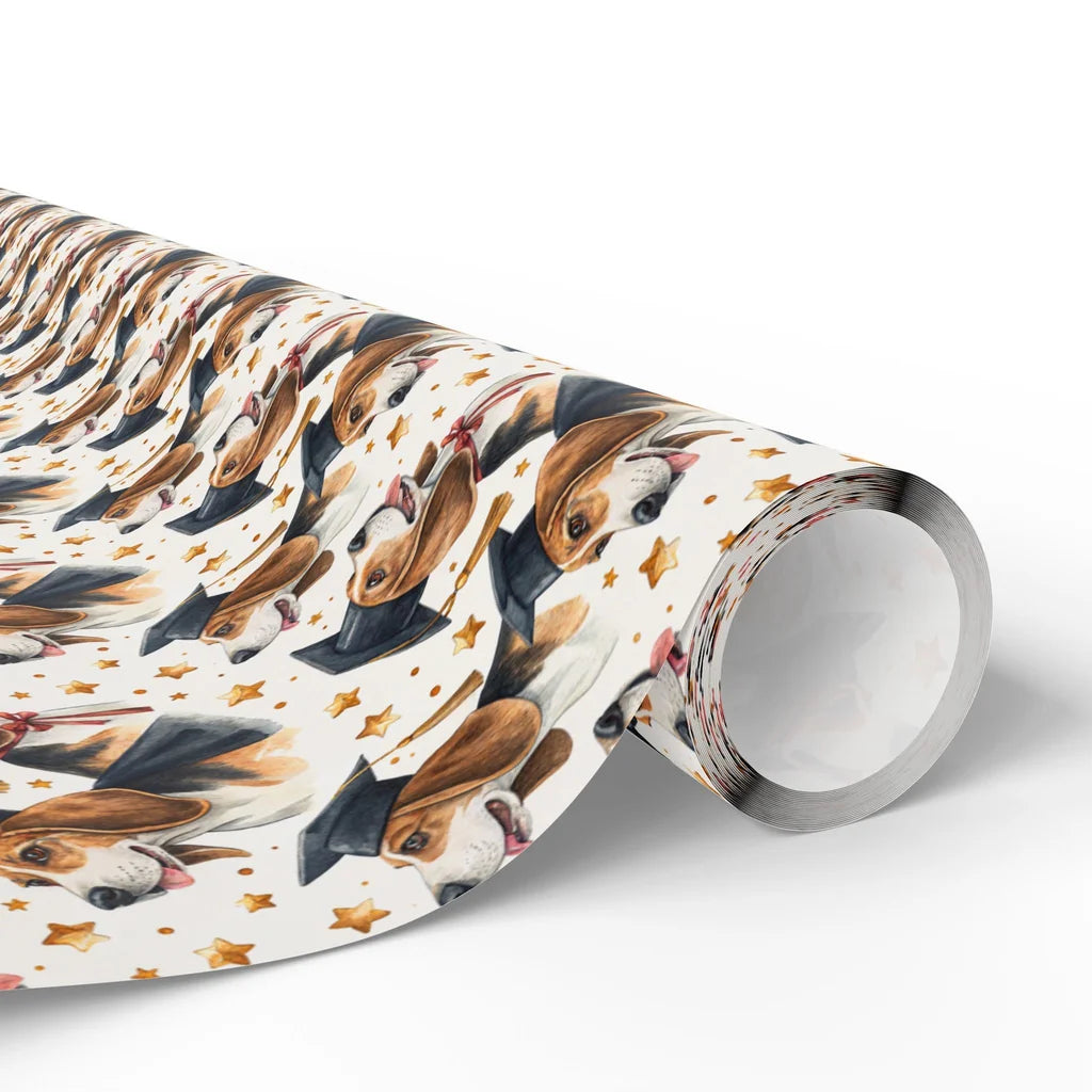 Beagle Graduation Wrapping Paper — paper roll