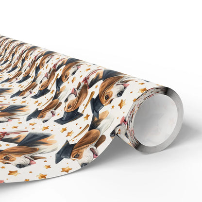 Beagle Graduation Wrapping Paper — paper roll