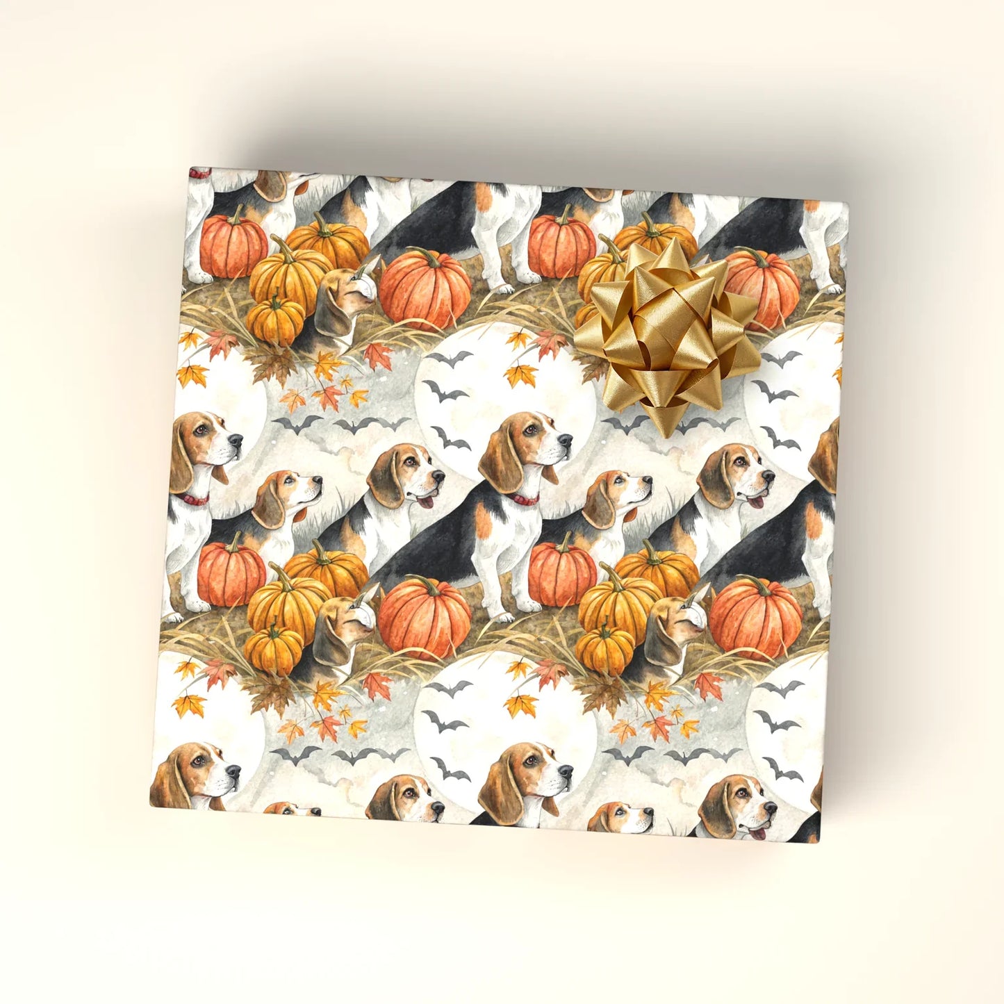 Beagle Halloween Wrapping Paper — wrapped gift presentation