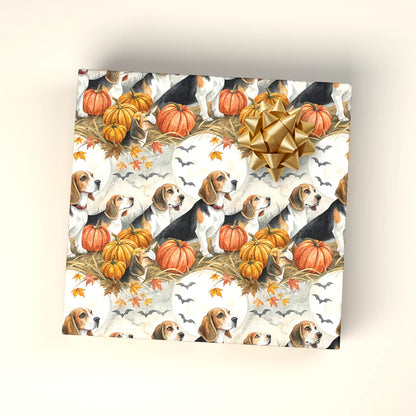 Beagle Halloween Wrapping Paper — wrapped gift presentation