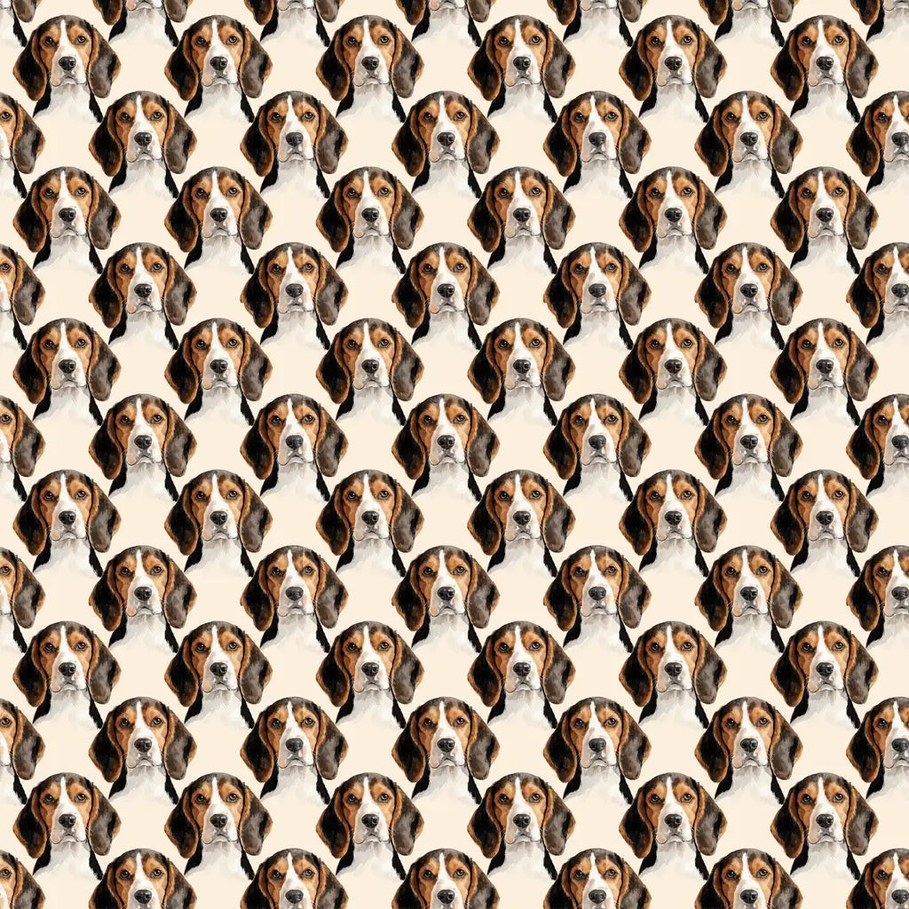 Beagle Portrait Wrapping Paper — repeating pattern tile