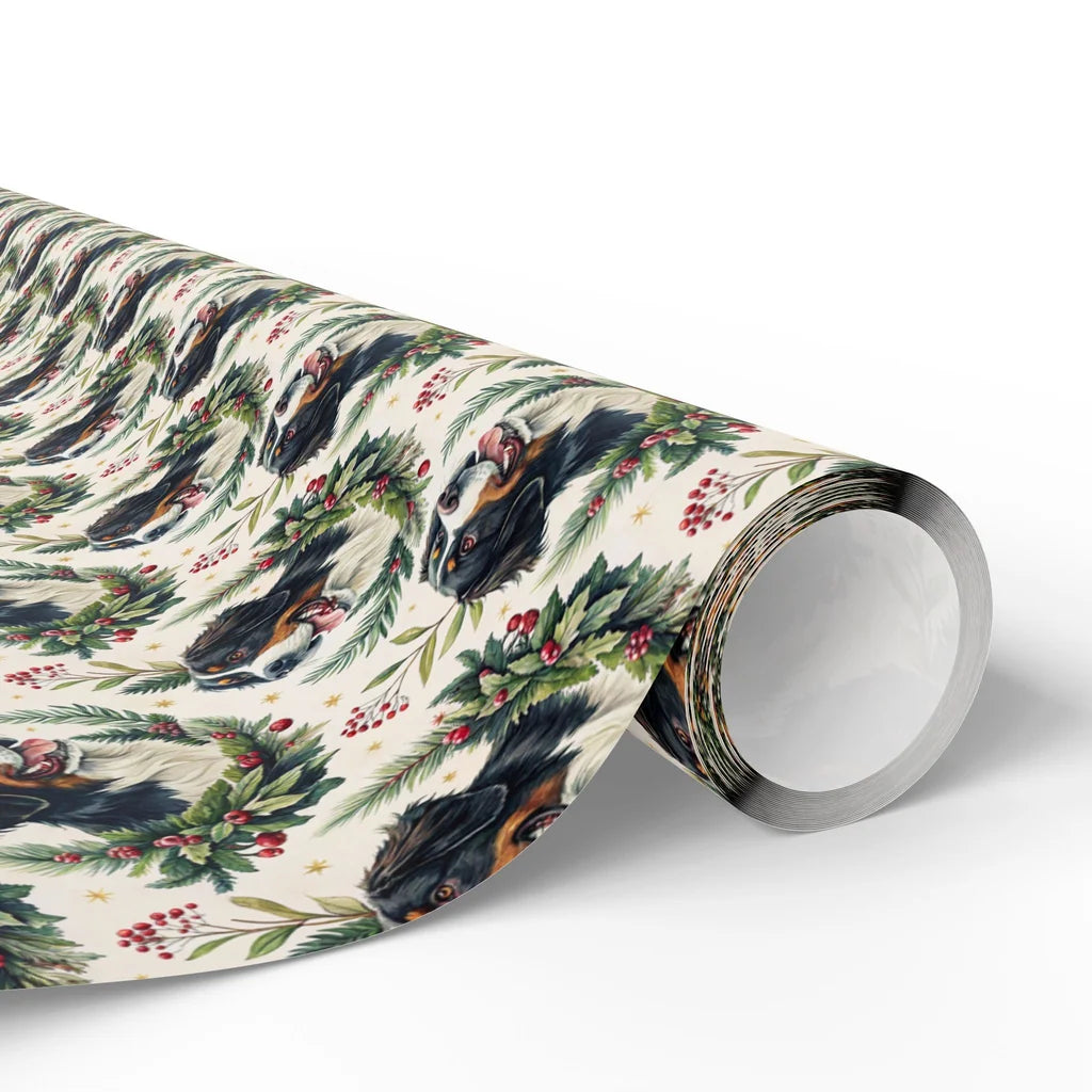 Bernese Mountain Dog Christmas Wrapping Paper — paper roll
