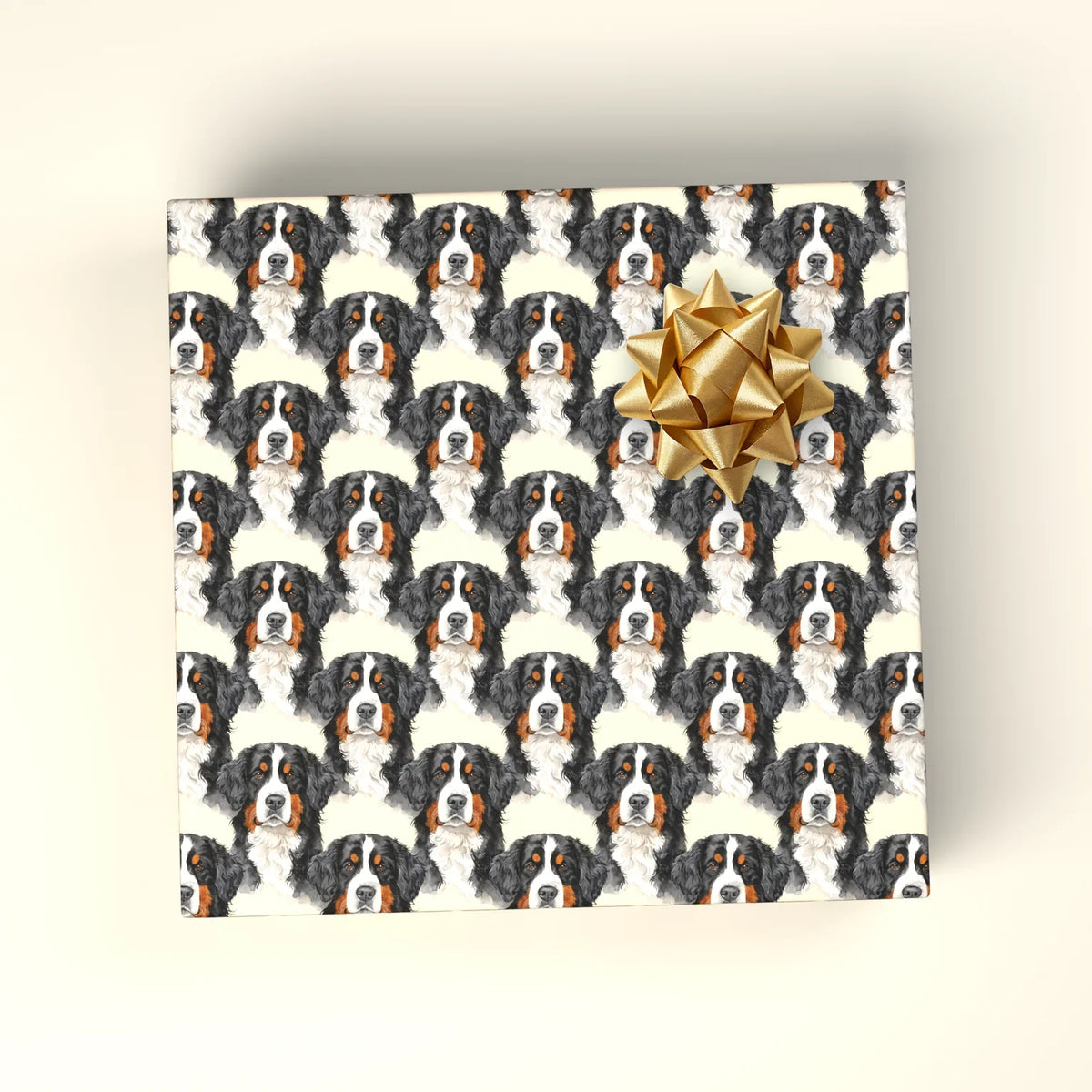 Bernese Mountain Dog Portrait Wrapping Paper — wrapped gift presentation
