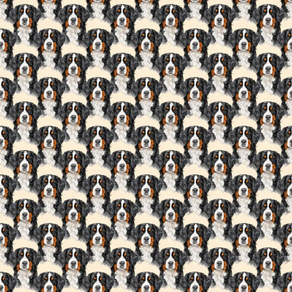 Bernese Mountain Dog Portrait Wrapping Paper — repeating pattern tile