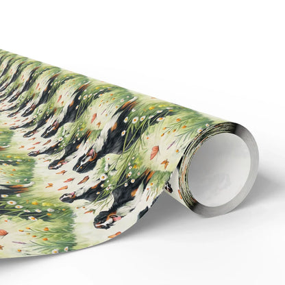 Bernese Mountain Dog Spring Meadow Wrapping Paper — paper roll