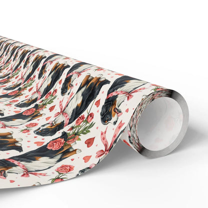 Bernese Mountain Dog Valentine's Day Wrapping Paper — paper roll