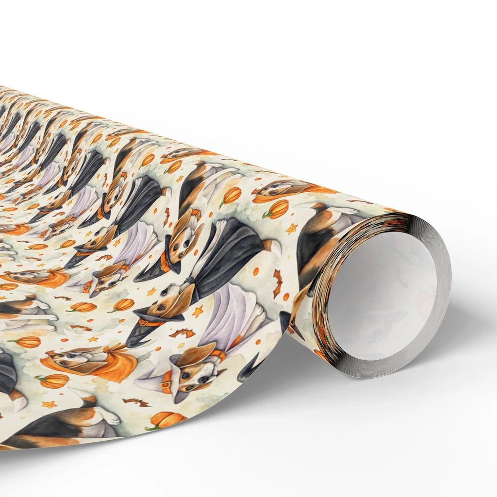 Bewitched Beagles Halloween Wrapping Paper — paper roll