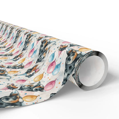 Birthday Boy: Australian Shepherd Birthday Wrapping Paper — paper roll