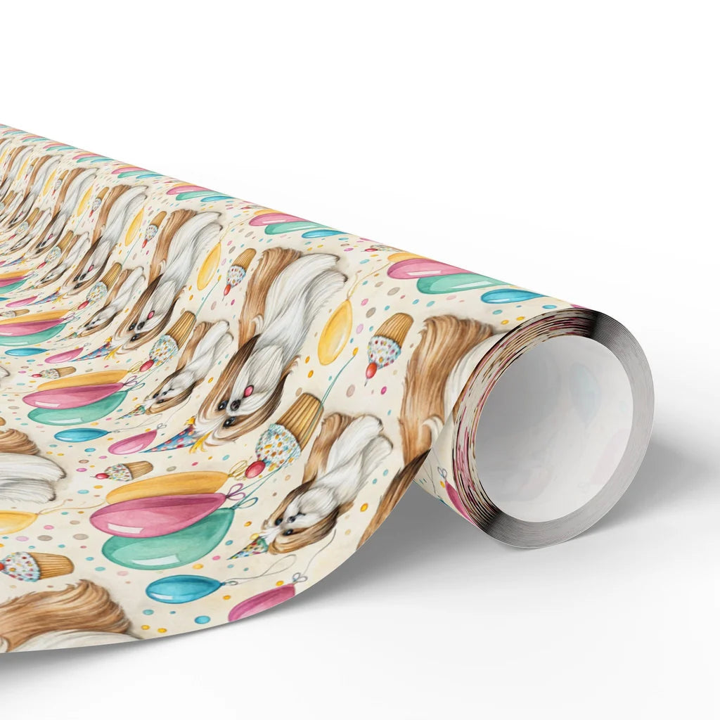 Birthday Shih Tzu Wrapping Paper — paper roll