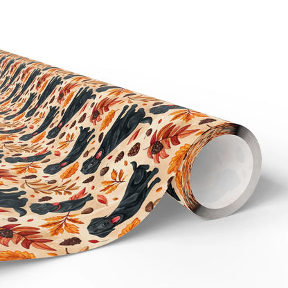 Black Lab Autumn Wrapping Paper — paper roll
