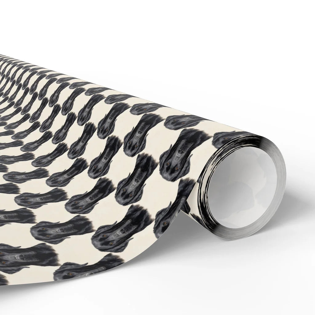 Black Labrador Retriever Portrait Wrapping Paper — paper roll