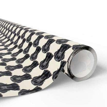 Black Labrador Retriever Portrait Wrapping Paper — paper roll