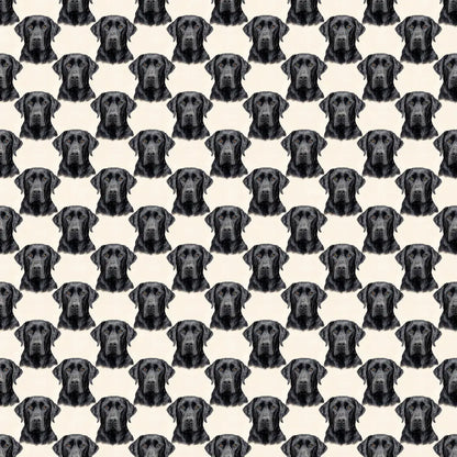 Black Labrador Retriever Portrait Wrapping Paper — repeating pattern tile