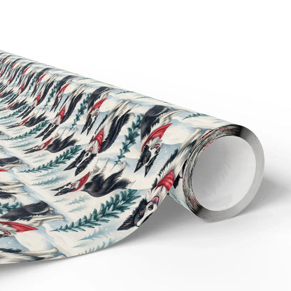 Border Collie Christmas Wrapping Paper — paper roll