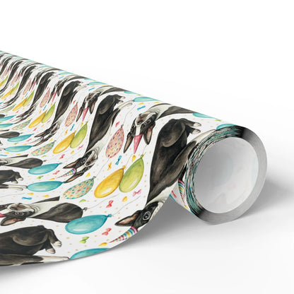Boston Terrier Birthday Party Wrapping Paper — paper roll