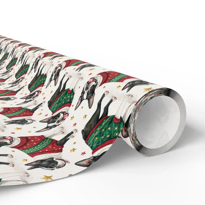 Boston Terrier Christmas Ugly Sweater Wrapping Paper — paper roll