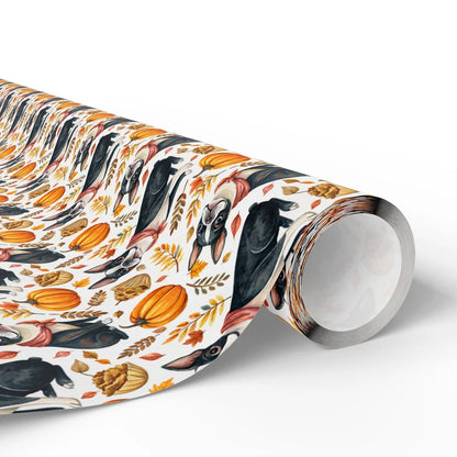Boston Terrier Fall Harvest Wrapping Paper — paper roll