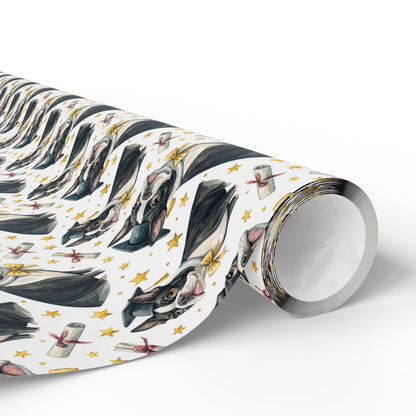 Boston Terrier Graduation Wrapping Paper — paper roll