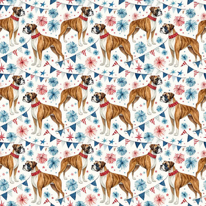 Boxer Americana Wrapping Paper — repeating pattern tile