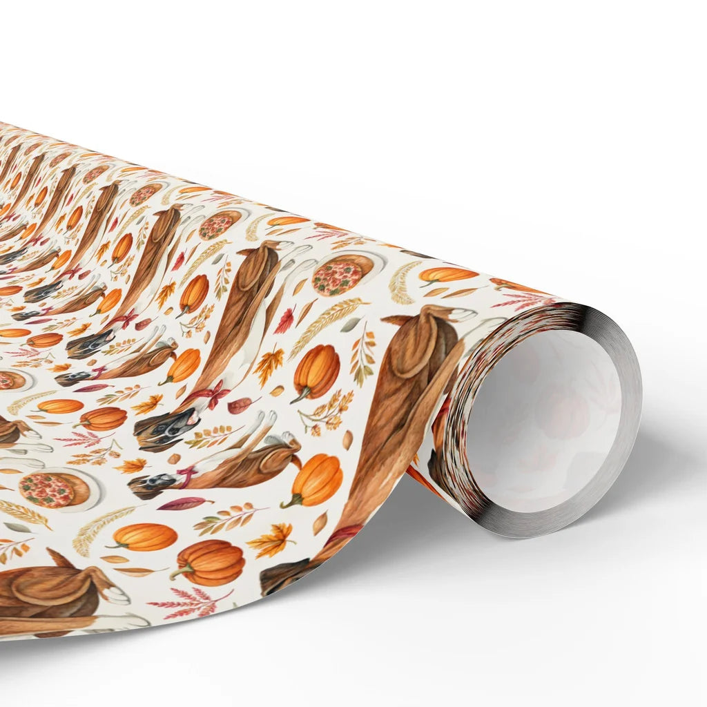 Boxer Dog Thanksgiving Wrapping Paper — paper roll