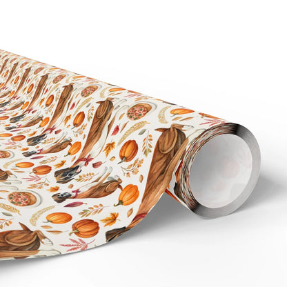 Boxer Dog Thanksgiving Wrapping Paper — paper roll