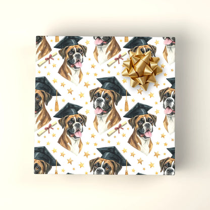 Boxer Graduation Wrapping Paper — wrapped gift presentation
