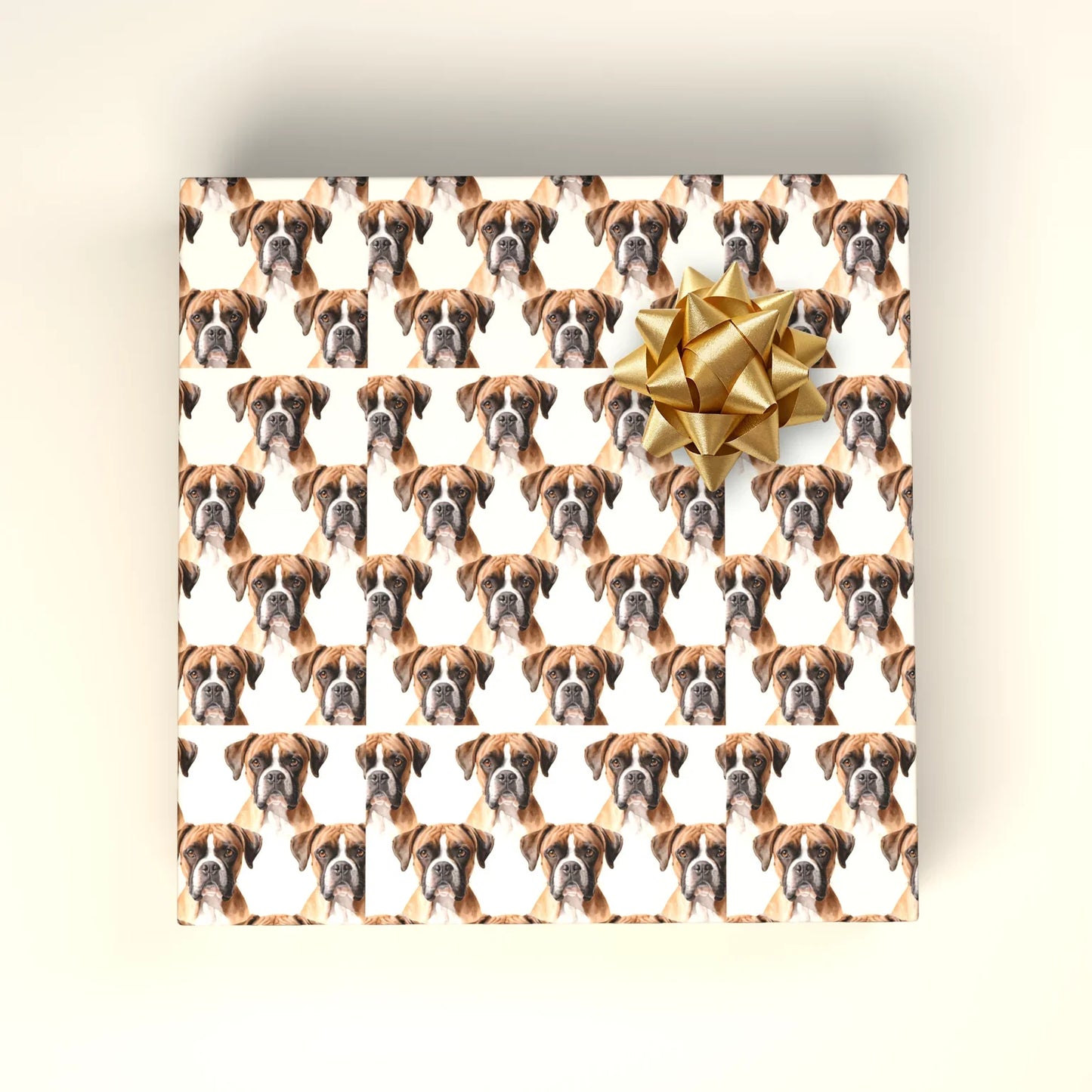Boxer Portrait Wrapping Paper — wrapped gift presentation
