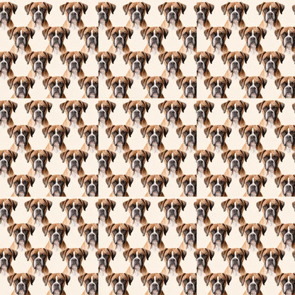 Boxer Portrait Wrapping Paper — repeating pattern tile