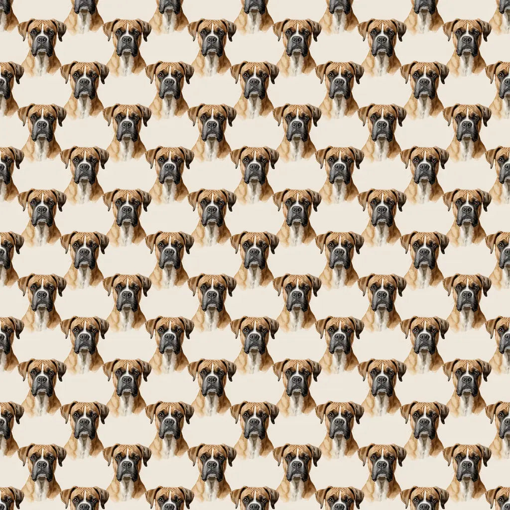 Serious Snoots Boxer Wrapping Paper — repeating pattern tile