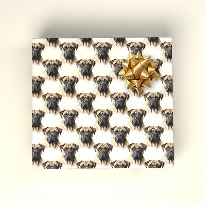 Bullmastiff Portrait Wrapping Paper — wrapped gift presentation