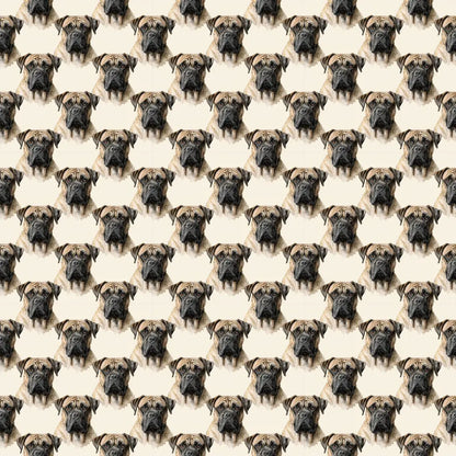 Bullmastiff Portrait Wrapping Paper — repeating pattern tile