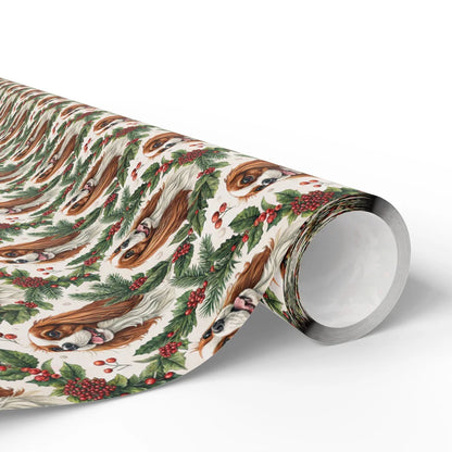 Cavalier King Charles Spaniel Christmas Wrapping Paper — paper roll