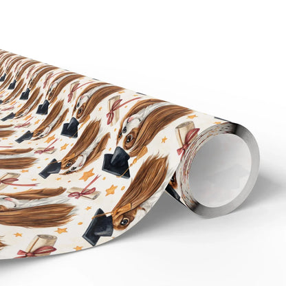 Cavalier King Charles Spaniel Graduation Wrapping Paper — paper roll