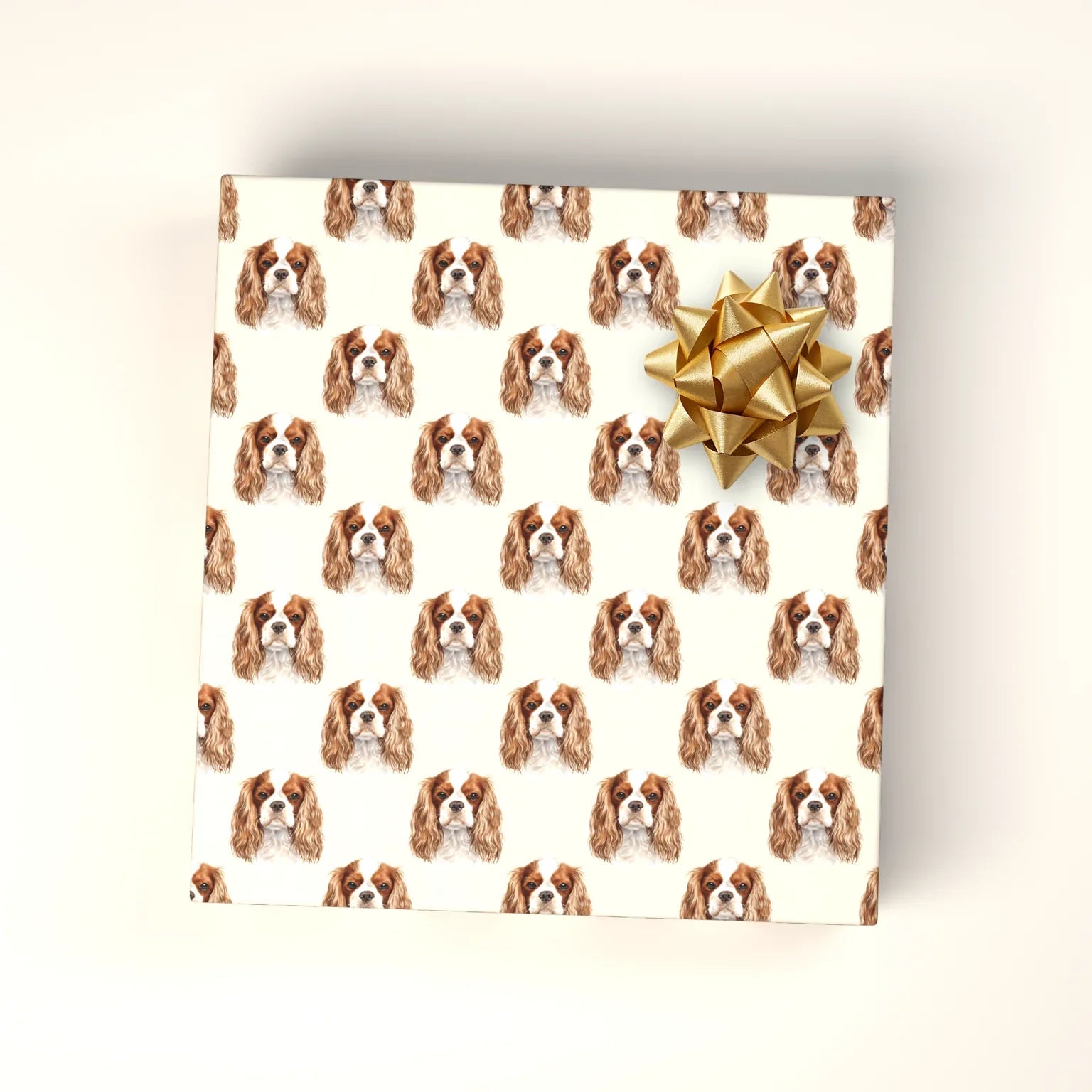 Cavalier King Charles Spaniel Portrait Wrapping Paper — wrapped gift presentation