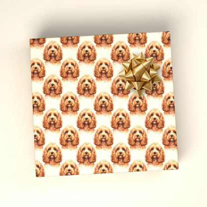 Cavapoo Portrait Wrapping Paper — wrapped gift presentation
