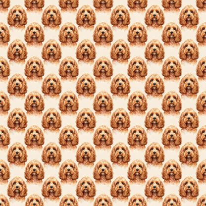 Cavapoo Portrait Wrapping Paper — repeating pattern tile