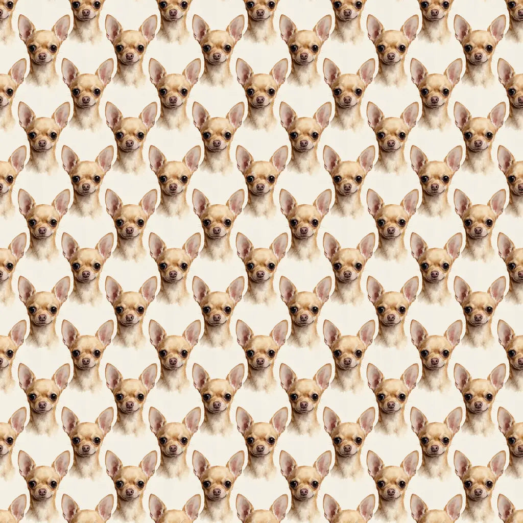 Chihuahua Portrait Wrapping Paper — repeating pattern tile