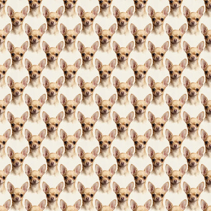 Chihuahua Portrait Wrapping Paper — repeating pattern tile