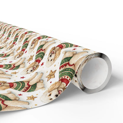 Cockapoo Christmas Ugly Sweater Wrapping Paper — paper roll