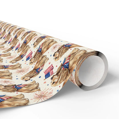 Cocker Spaniel Americana Wrapping Paper — paper roll