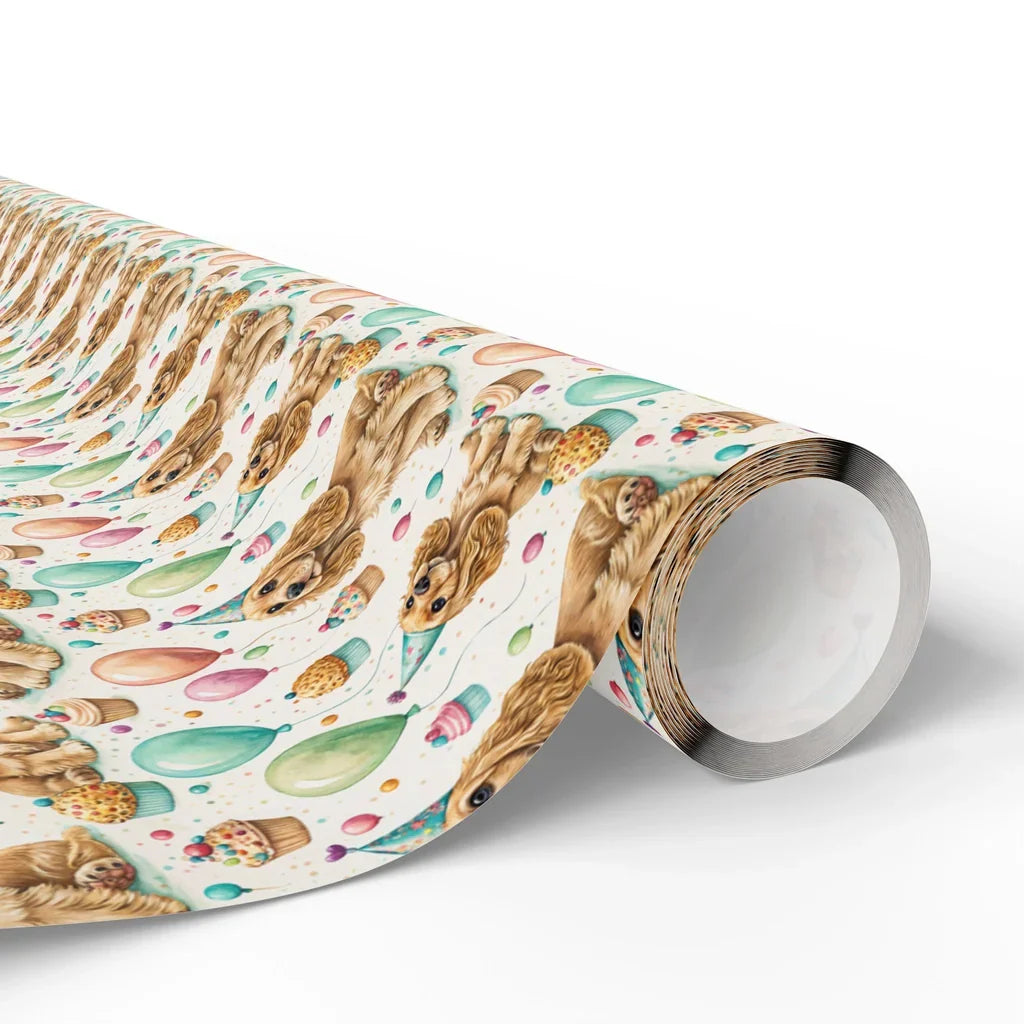 Cocker Spaniel Birthday Wrapping Paper — paper roll