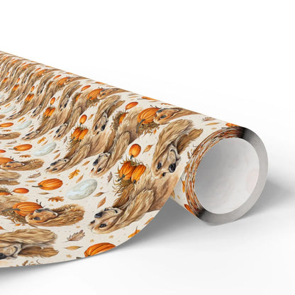 Cocker Spaniel Fall Wrapping Paper — paper roll