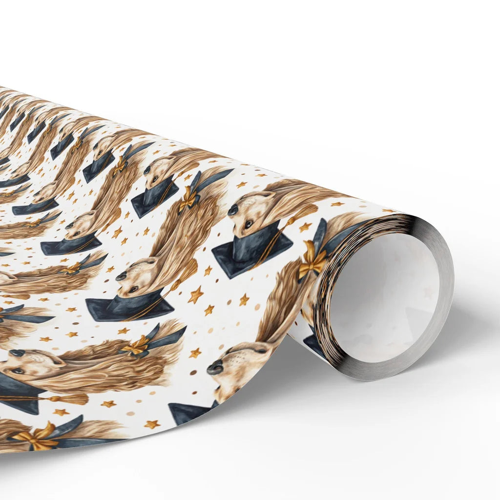 Cocker Spaniel Graduation Wrapping Paper — paper roll