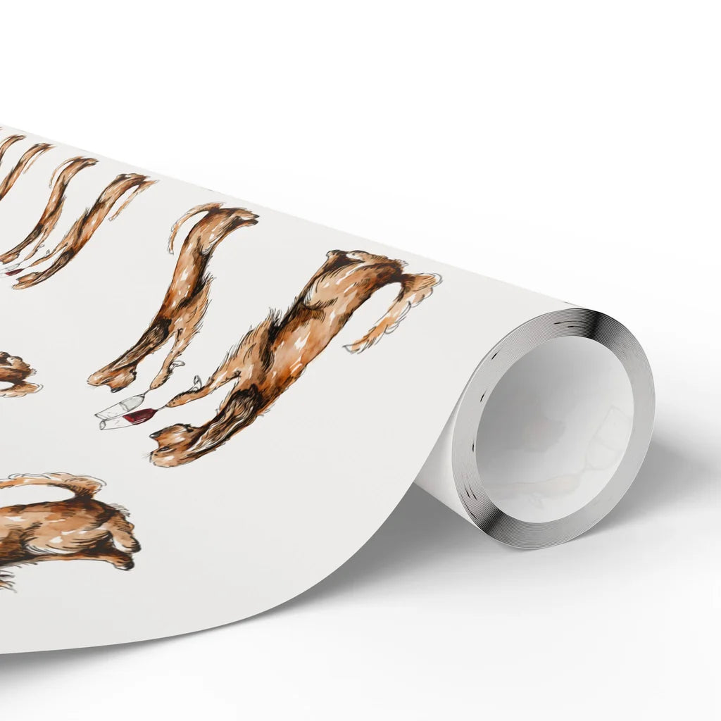 Cocker Spaniel Happy Hour Wrapping Paper — paper roll